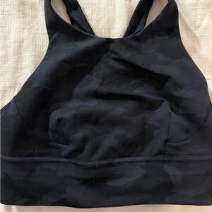 Lululemon Black Camouflage Sports Bra